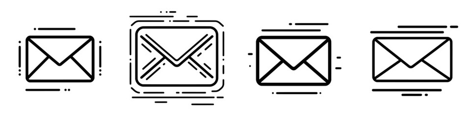 Fototapete - Trendy design for fast message icons