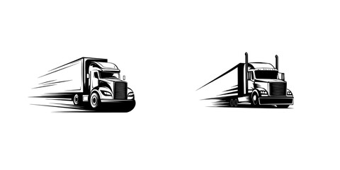 Poster - Solid modern design in a trendy style with delivery cargo icon