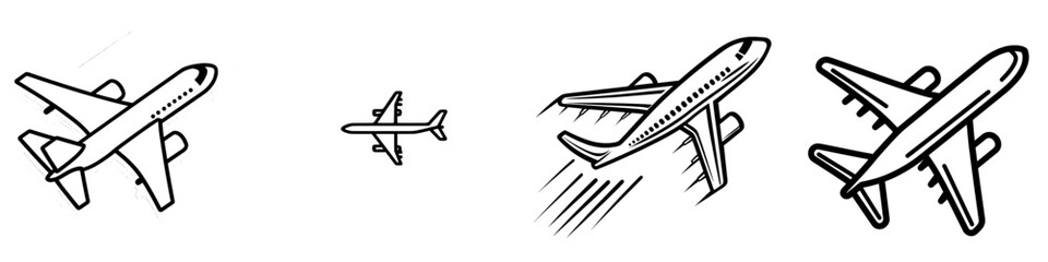 Leinwandbilder - Modern, trendy airplane icon design