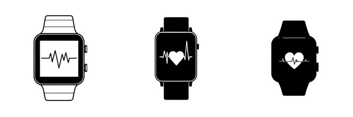 Leinwandbilder - The sport watch icon has a solid, modern design that is trendy