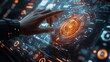 © Momina - a military intelligence expert utilizing a holographic augmented reality table, integration of technology and expertise in modern military operations, showcasing the innovation and precision required