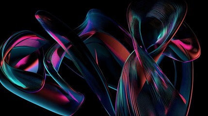 Abstract 3d render, futuristic background design, modern illustration