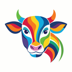 Cow colourful logo