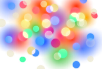 Wall Mural - abstract background with colorful blurred lights - disco, celebration, party concept on transparent 