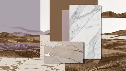 Wall Mural - Marble and Desert Landscape Design Inspiration