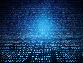 blue binary code background, digital background