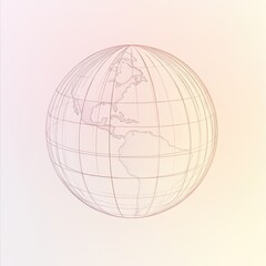 Aufkleber - A simple globe design symbolizes global travel opportunities, highlighting interconnected journeys and cultural exploration. Generative AI