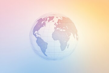 Aufkleber - This illustration features a simple outline of a globe to represent worldwide travel and the connections between different cultures. Generative AI