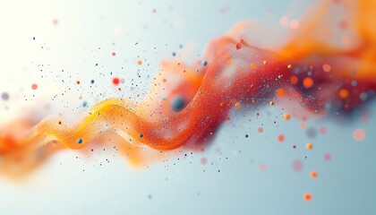 Leinwandbilder - Dynamic abstract visualization of data analytics on a light background, 3D rendering, contemporary visuals, vibrant color palette, engaging graphics