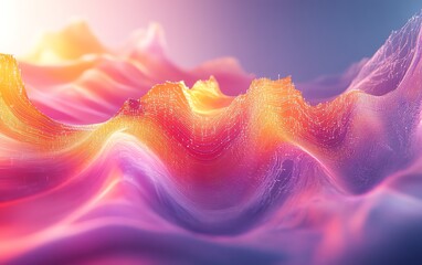 Aufkleber - Light background showcasing an abstract data analytics visualization, 3D rendering, modern aesthetics, colorful and dynamic design, visually appealing