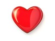 © Bussakon - Bold Red Heart Icon Symbolizing Love and Relationships Isolated on White Background