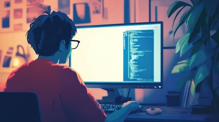 Programmer at work
