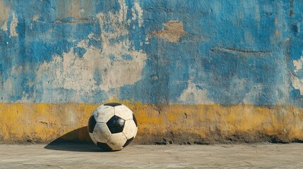 Wall Mural - Contemporary backdrop featuring a soccer ball