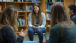 © Itsaraporn - Introverts engaging in a small-group program, discussing strategies for social interactions and building confidence in a safe environment