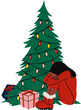 © Inna - A person experiences sadness and unhappiness during the Christmas holidays. Psychology concept