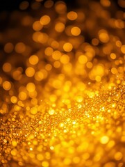 Sparkling golden glitter particles beautiful background glitter dust particle Ultra realistic 