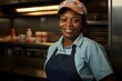 © NikoG - Smiling portrait of a body positive middle aged African American delivery woman