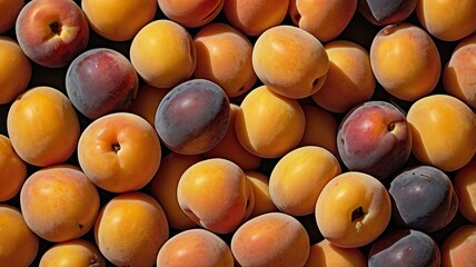 Colorful pattern featuring fresh apricots.