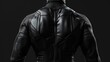 © Vii - A person wearing a black leather jacket and pants, with a rugged profile
