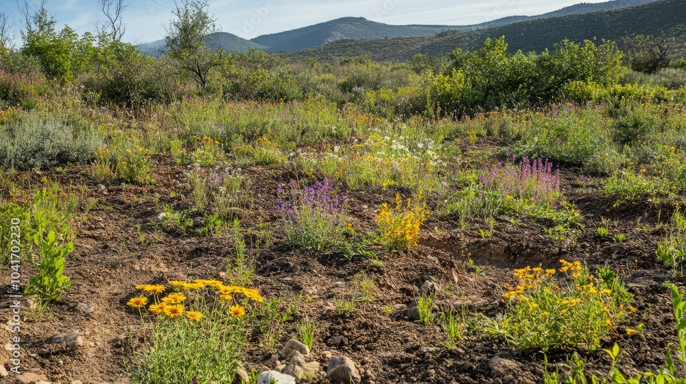 Rewilding Project A rewilding project in progress, with native plants and wildlife being ...
