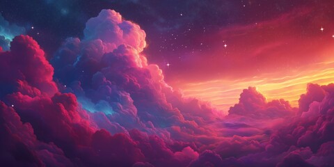 Wall Mural - Cloudscape created with Generative AI Technology, ai, generative