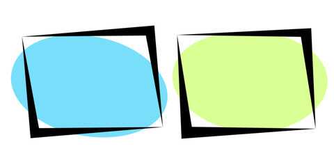 Wall Mural - vector frames for text on a colored circle background