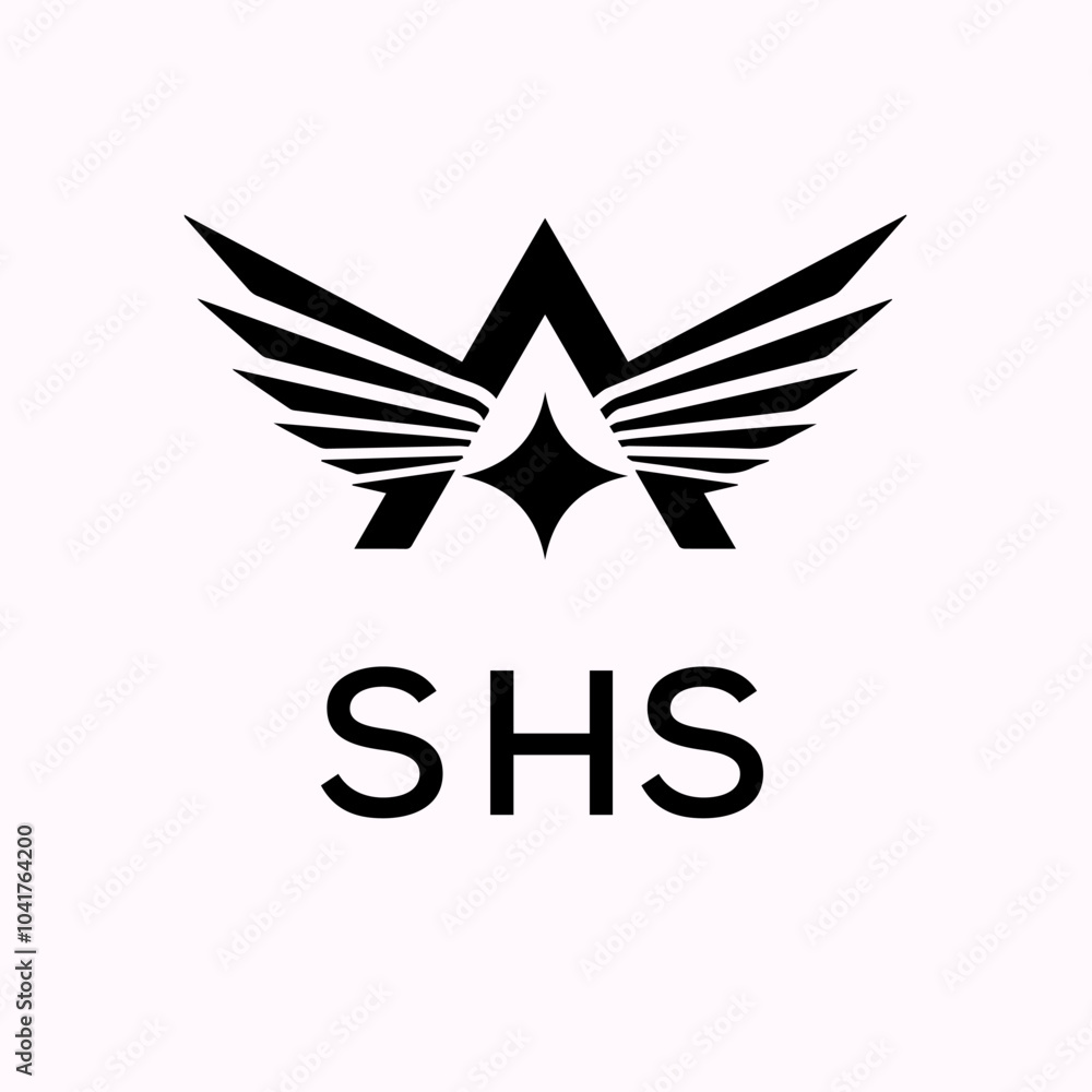 Shs Designs SHS letter logo design with black background in illustrator, vector ...