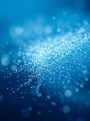 Abstract particle with blue background glitter dust particle Ultra realistic 