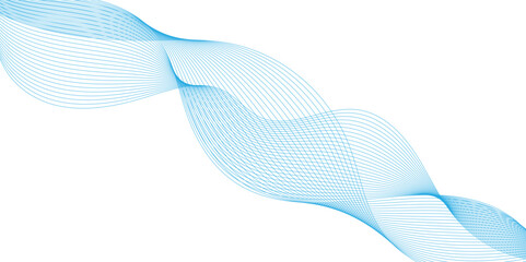 Wall Mural - colorful wave lines. blue lines background. modern and curved seamless wavy flowing wave lines and g