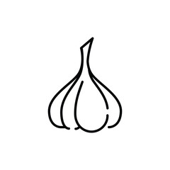 garlic thin outline icon vector design good for web or mobile app