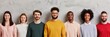 © Vilaysack - Group of diverse young adults standing in a row, smiling confidently. Represents unity, diversity, and community.