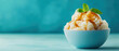 © OHMAl2T - Mashed potatoes drizzled with brown gravy, set against a pastel blue background