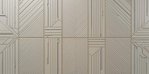 Poster - White Geometric Paneling