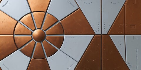 Poster - Circular Copper and Gray Metal Panel