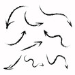 © Valentina - A collection of hand-drawn arrows in different directions and different thicknesses. The arrows are drawn with a dry brush. Vector graphics. EPS 10