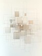 © Анатолий Сав - An arrangement of cubes in different sizes and shades is interconnected by diagonal lines on a soft, light background. Generative AI