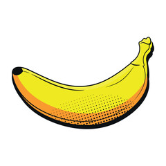 Banana fruit in retro pop art style. Vector illustration