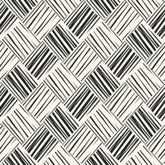 Poster - Black And White Grain Tile Check Pattern