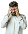 © Rawpixel.com - PNG Real man background headache white.