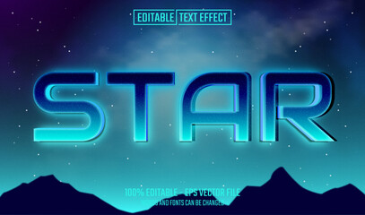 Wall Mural - star editable text effect