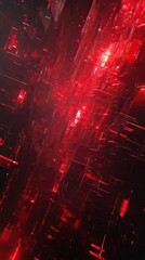 Wall Mural - Vibrant abstract background featuring dynamic red glow with intricate patterns and lighting effects, perfect for modern design projects.