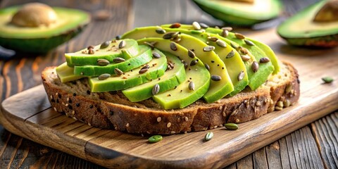 delicious avocado seeds bread morning meal spread