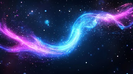 Wall Mural - ethereal cosmic swirl of vibrant colors in space