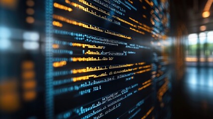 Code Lines on Screen, A Close-Up of a Programming Interface, The Future of Technology