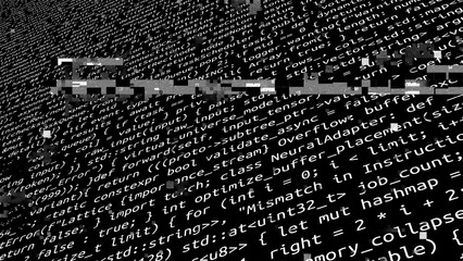 Conceptual java code of web page or javascript programming concept. Simulation of abstract software computer programming code.