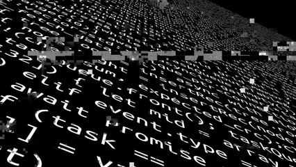 Conceptual java code of web page or javascript programming concept. Simulation of abstract software computer programming code.