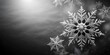 © Songpon - Tilted angle black and white background with snowflake falling
