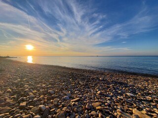 sunset on the beach