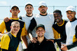 © peopleimages.com - Portrait, baseball team and outdoor for playing, sports solidarity and pride for competition. Diversity, field and confidence in group of people for tournament, united and together for training