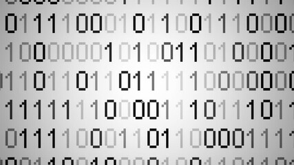 Perspective wall of binary code digital pattern background